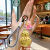 Llavero de Bolsita de la Suerte de Oro Puro 999 Estilo Dibujos Animados para Mujeres, Cadena para Teléfono Móvil, Colgante para Bolsos, Decoración de Coche