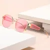 2025 novos óculos de sol ovais transfronteiriços amazon lentes quentes redondos metal óculos de sol da moda homens e mulheres