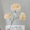 Flor artificial de princesa rosa flip-flap de 3 cabeças para decoração de parede de flores de casamento, flor artificial para cenário de arranjo floral de entrada de café rosa