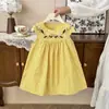 Vestido de Verano para Niña con Flores Bordadas Francesas, Vestido Chaleco sin Mangas, Vestido de Princesa Estilo Bosque para Niña Pequeña, Envío Transfronterizo