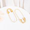Pin de oro arenado de diamante broche de alta gama accesorios de joyería DIY broche colgante cierre simple materiales caseros hechos a mano