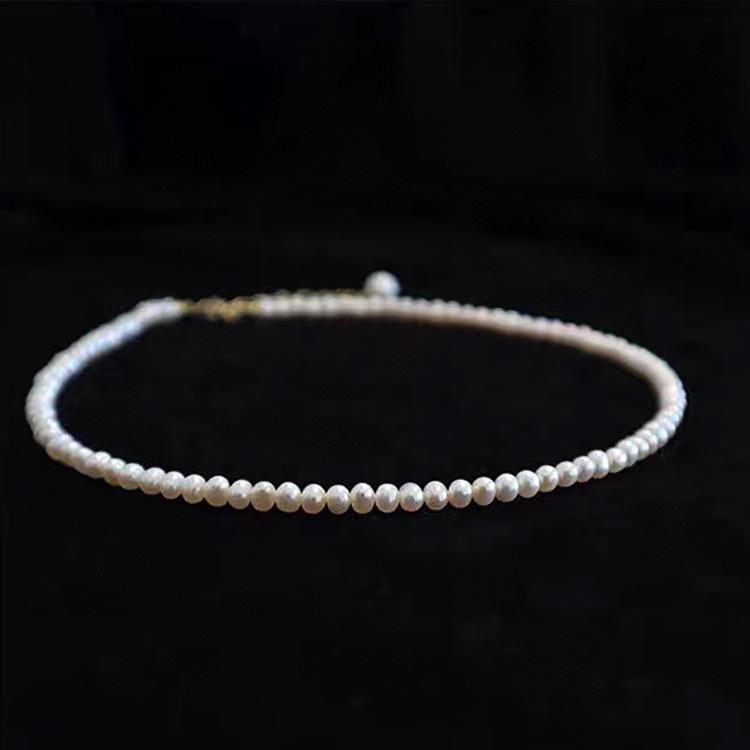 赫本风感淡水Baby小珍珠项链 复古两戴可调节