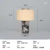 Lámpara de mesa minimalista nórdica para dormitorio, lámpara de mesa con carga táctil de mármol, modelo de lujo ligero, decoración del hogar para dormitorio, lámpara de mesa de noche