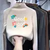 Ropa interior térmica para niñas con forro polar, cuello alto medio, top cálido para niños mayores, ropa interior de otoño e invierno, camiseta de manga larga para estudiantes, ropa para niños