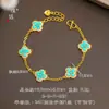 El mismo estilo que la Tienda de Oro Puzo: Aretes de oro brillante de 24 quilates con diamantes y turquesa en diseño de trébol, estilo coreano de lujo ligero con un toque de alta gama