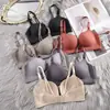 Ropa interior fina estilo japonés de Kapok hueco y ligero, sin marcas, para realzar el busto pequeño, sujetador superior para niña con aros ajustables sin acero