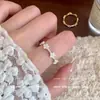 Anel de Design Nicho Estilo Coreano com um Toque Versátil e Único de Alto Padrão, Anel Minimalista de Dedo Indicador Aberto