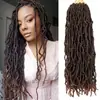 Cabelo crochê dreadlock longo, cabelo crochê locs macio, extensões de cabelo de fibra sintética tipo minhoca, atacado do fabricante