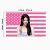 Tapiz Bandera Americana Rosa Decoración del Hogar