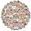 50 Piezas de Lindas Pegatinas de Gatos para Niños, Pegatinas Decorativas para Fundas de Teléfono, Botellas de Agua, Equipaje, Patinetas, Pegatinas Impermeables para Agendas, Al por Mayor