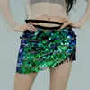Novo Cinto de Quadril para Dança do Ventre Corrente de Cintura Conjunto Saia de Quadril Sexy com Lantejoulas Toalha Triangular Vestido de Prática Saia Loja Noturna