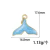 Série Vida Marinha Transfronteiriça Pingente Banhado a Cobre Ouro 14K Pingente Acessórios para Joias DIY Acessórios para Colar Pulseira