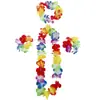 Guirlanda de Flores Havaiana Clássica Colorida Feita à Mão Conjunto de Quatro Peças para Performance de Palco do Dia das Crianças Colar de Pétalas