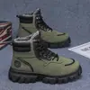 Botas Martin para hombre, nueva colección otoño/invierno 2026, forradas de felpa, cálidas, botas de nieve, de caña alta, suela gruesa, antideslizantes, botas de trabajo, X198-1