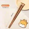 Palillos de Madera Lindos de Dibujos Animados para Uso Doméstico, Palillos Individuales de Gama Alta para Comer, Palillos Familiares para Comer, Palillos Dedicados para Niños