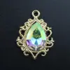 Base Dourada - Pingente Único em Forma de Gota de Água com Renda e Diamante Colar Dourado Acessórios Pendentes Brincos Pulseira DIY Material Joias