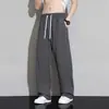 Pantalones de Lino de Seda Helada para Hombre 2026 Nuevo Verano Delgados Holgados Rectos de Secado Rápido Tallas Grandes Casuales Pantalones para Hombre