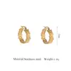 Pendientes Minimalistas de Diseño, Pendientes de Moda Irregulares y Exquisitos de Acero Inoxidable para Mujer, Chapados en Oro de 18 Quilates
