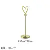Portatarjetas de Amor para Boda Portanotas de Escritorio de Pie Portatarjetas de Negocio de Acero Inoxidable Clip Portasillas de Hotel Venta al por Mayor