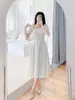 Elegante Vestido Blanco de Noche Estilo Francés 2026 Modelo Nuevo, Elegante Vestido de Compromiso y Graduación, Adecuado para Uso Diario, Corte Ajustado