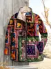 Ropa de Algodón Acolchado con Forro Polar para Mujer, Estilo Nuevo con Estampado de Elementos, Moda Personalizada, Otoño e Invierno