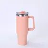 Copo Térmico com Canudo Estilo Stanley Transfronteiriço, Primeira Geração 40oz Grande Capacidade para Carro, Copo de Gelo de Aço Inoxidável de Camada Dupla