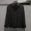 Camisa preta de manga longa para homens, de alta qualidade, estilosa, estilo coreano, moderna, casual, primavera-verão, estilo Hong Kong, camisa com caimento