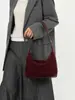Bolsa Feminina de Axila, Transversal de Couro Genuíno Fosco, Nicho de Luxo Casual Popular Bolsa de Ombro Hobo Bolinho
