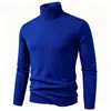 2026 Nuevo Suéter de Punto de Invierno Transfronterizo para Hombre Ajustado de Cuello Alto Ropa de Punto Talla Grande Moda Casual Camisa Base