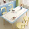 Mantel Dopamina Impermeable a Prueba de Aceite Lavable Anti-Quemaduras Mantel para Mesa de Café Estilo Caricatura Crema Protector de Mesa PVC