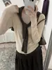 Outono de 2026 Novo Estilo Coreano Cor Sólida Gola Redonda Manga Longa Caimento Solto Versátil Casual Malha Top para Mulheres
