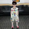 Conjunto de Verano para Niños Estilo Delgado 2026 Nueva Ropa de Ultraman Conjunto de Dos Piezas Chaleco sin Mangas de Verano para Niños Tendencia para Niños
