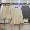 Conjunto Novo de Duas Peças Outono e Inverno 2025 Tricô de Alta Qualidade Estilo Coreano Conjunto de Suéter Casual de Alta Qualidade para Mulheres