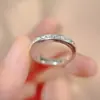 Anillo de Acero Inoxidable Ancho Dominante Simple Shengxi Europeo y Americano Joyería al por Mayor Color Acero Diamante Cuadrado de 4 mm
