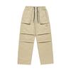 Ru-Meng Pato Branco Japonês Penugem tamanho plus size Roupa de Trabalho Calça de Penugem Masculina Inverno Forrada com Lã Quente Calça com Cordão Calças Casuais Largas