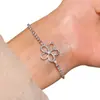 Pulseira com Fecho Borboleta em Zircônia Banhada a Ouro Real 18K, Pulseira de Luxo Leve de Alta Qualidade, Acessório de Mão Exquisito, Moderno e Versátil