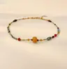 26 Collares Rojos Ámbar de Nuevo Estilo Veraniego Estilo Étnico Personalidad Temperamento Cadena Versátil para Clavícula Collar de Diseño Nicho para Mujeres