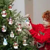 24 enanos de madera para Navidad colgando en el árbol de Navidad para decoración navideña exclusivo transfronterizo