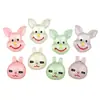 Accesorios para el Cabello de Piel de Cerdo Material Animales de Dibujos Animados DIY Pegamento de Crema Accesorios de Resina Tocado Conejo Accesorios para Funda de Teléfono Móvil