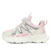 Zapatillas deportivas para niñas en negro puro, nuevos modelos de primavera y otoño, zapatillas de running transpirables de malla para niñas mayores, zapatos para niñas