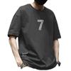 Moda Americana Camiseta de Manga Corta Japonesa y Coreana Moda de Verano para Hombre Guapo Cuello Redondo Sencillo Combinable Top de Hombre