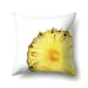 Funda de almohada de poliéster con expresión creativa de frutas tropicales europeas y americanas