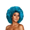 Gorro de Satén Imitación Seda con Correa Suave Ajustable, Gorro de Noche, Adecuado para Dormir, Gorro con Correa para Cabello Rizado