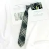 Corbata de Moño Jk Carta del Bosque para Estudiantes Mujeres Estilo Japonés Perezoso Sin Corbata Estilo Universitario Camisa Verde Oscuro Corbata Atada a Mano para Hombres Moderna