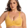 Sujetador de Encaje Sexy Francés para Mujer Amazon Comercio Exterior Transfronterizo Talla Grande Ropa Interior Malla Ultra Fina Sujetador Push-Up Europa y América