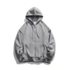 Atacado do Fabricante Cardigã com Zíper Moletom Jaqueta Cor Sólida Estilo Outono Feminino Retrô Americano Solto Top com Capuz