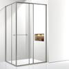 Nueva Cabina de Ducha Integrada con Marco Ultradelgado Puerta Plegable Corredera Lateral en Forma de L Separación Seca y Húmeda Partición de Baño Mampara de Ducha