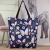 Bolsa de compras ecológica con cremallera, bolsa de almacenamiento plegable para supermercado, bolso de mano portátil de moda para mujer, bolsa de compras para viaje