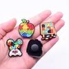 Pingentes de tamanco com tema de futebol, fivelas de sapato removíveis DIY, fivelas decorativas, acessórios de sapato de borracha macia em PVC