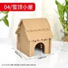 Nido de Hámster Dorado, Casa Pequeña para Hámster, Escondite de Madera para Enfriamiento en Verano, Anti-Mordidas y Resistente a Roer, Villa de Dos Pisos para Codorniz